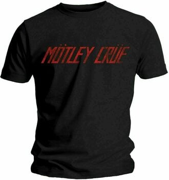 T-Shirt Motley Crue T-Shirt Distressed Logo Black M - 1