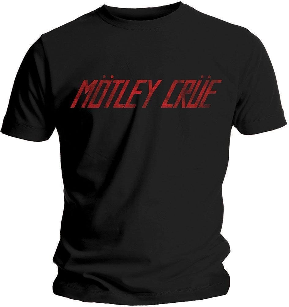 Camiseta de manga corta Motley Crue Camiseta de manga corta Distressed Logo Unisex Black 2XL