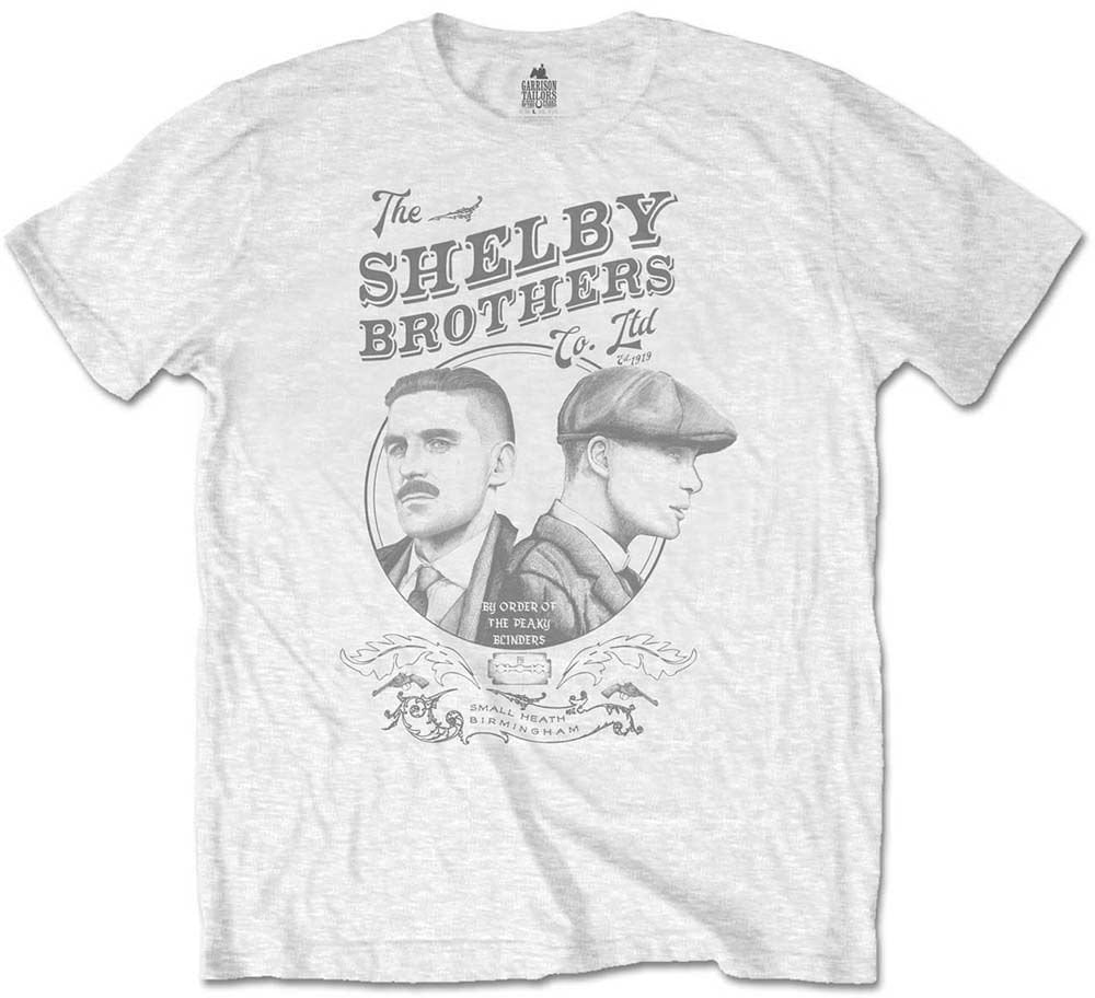 Tricou Peaky Blinders Tricou Shelby Brothers Circle Faces Unisex White L