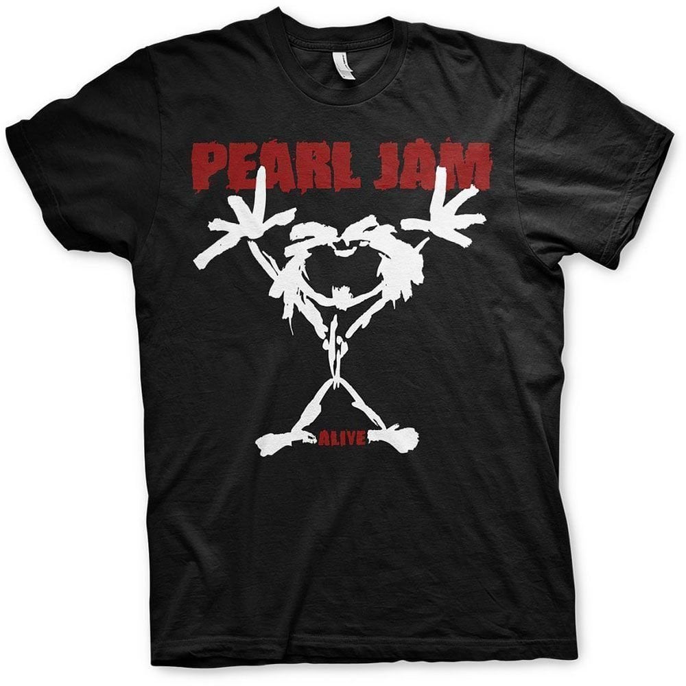 T-shirt Pearl Jam T-shirt Stickman Black L