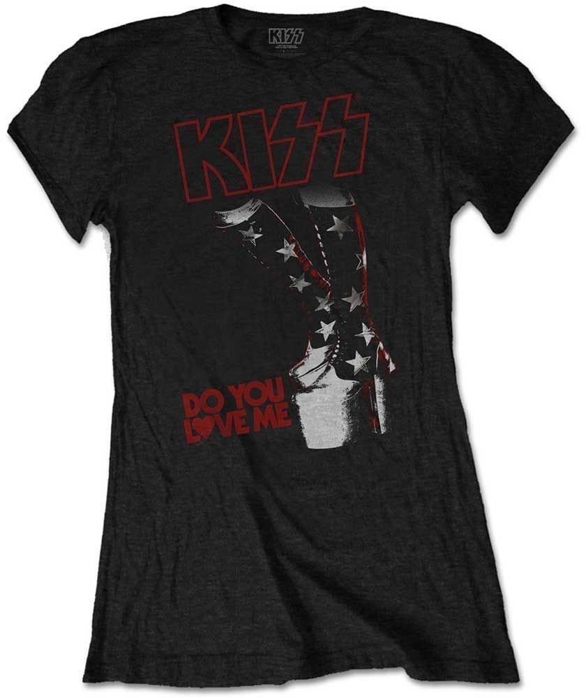 T-Shirt Kiss T-Shirt Do You Love Me Black S