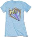 Kiss Stars Light Blue XL De mujer Camiseta de manga corta