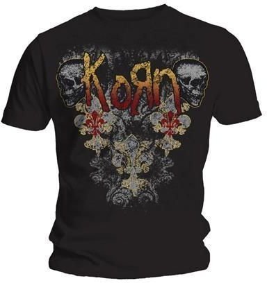Camiseta de manga corta Korn Camiseta de manga corta Skulldelis Unisex Black M