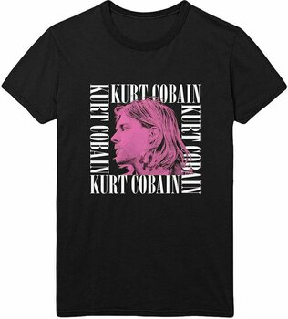 Camiseta de manga corta Kurt Cobain Camiseta de manga corta Head Shot Unisex Negro XL - 1