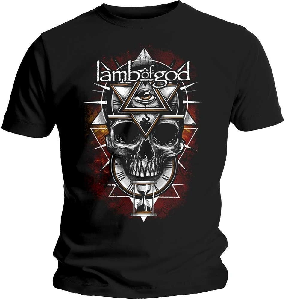 Camiseta de manga corta Lamb Of God Camiseta de manga corta All Seeing Red Negro XL