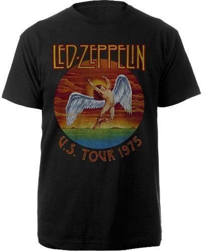 Skjorta Led Zeppelin Skjorta Unisex USA Tour '75 Unisex Black L