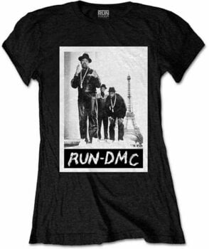 T-Shirt Run DMC T-Shirt Paris Photo Damen Black L - 1
