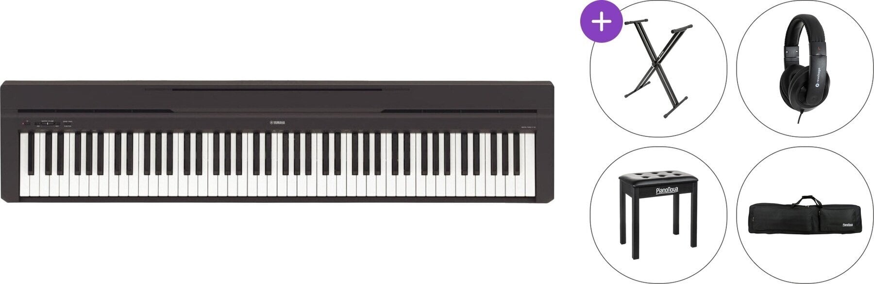 Digitalni stage piano Yamaha P-45 B Premium SET Digitalni stage piano Black