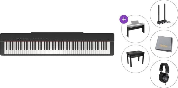 Digitální stage piano Yamaha P-225B Premium SET Digitální stage piano Black - 1