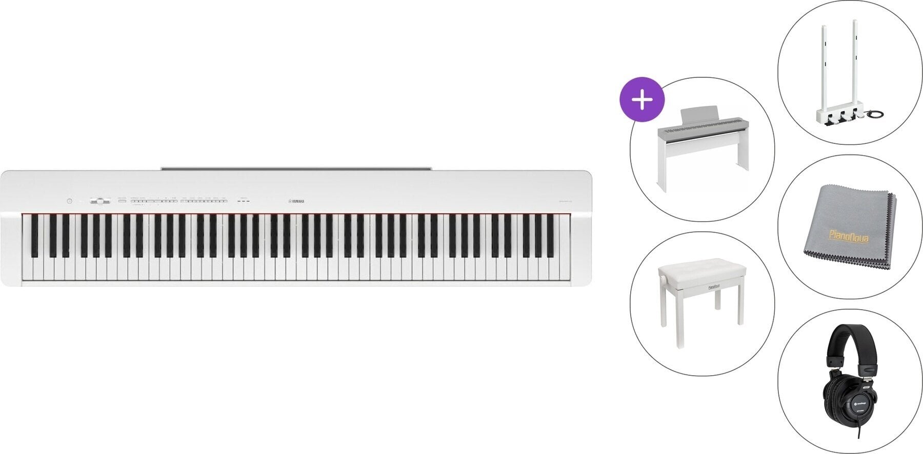 Digitální stage piano Yamaha P-225WH Premium SET Digitální stage piano White