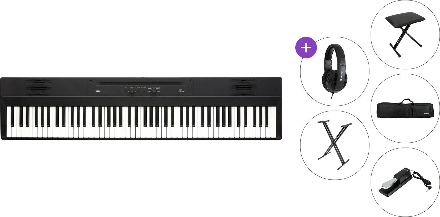 Digitalni stage piano Korg Liano Standard SET Digitalni stage piano Black
