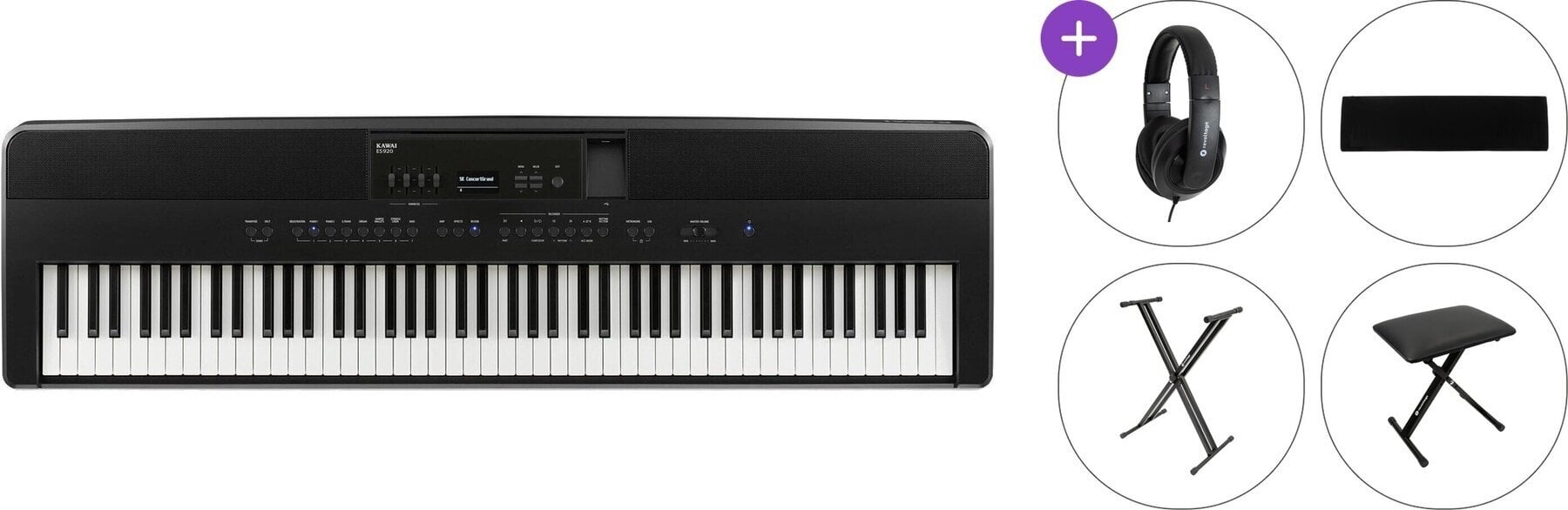 Digitalni stage piano Kawai ES-920 B Standard SET Digitalni stage piano Black