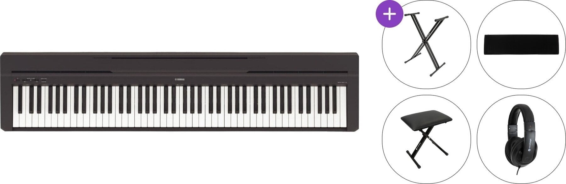Piano de escenario digital Yamaha P-45 B Standard SET Piano de escenario digital Black