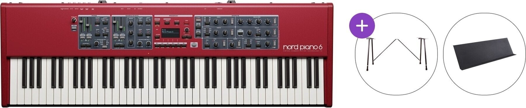 Digitální stage piano NORD Piano 6 73 Standard SET Digitální stage piano Red