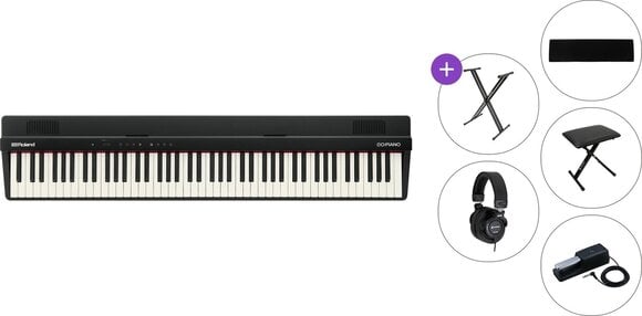 Digitální stage piano Roland GO:PIANO88 PX Standard SET Digitální stage piano Black - 1