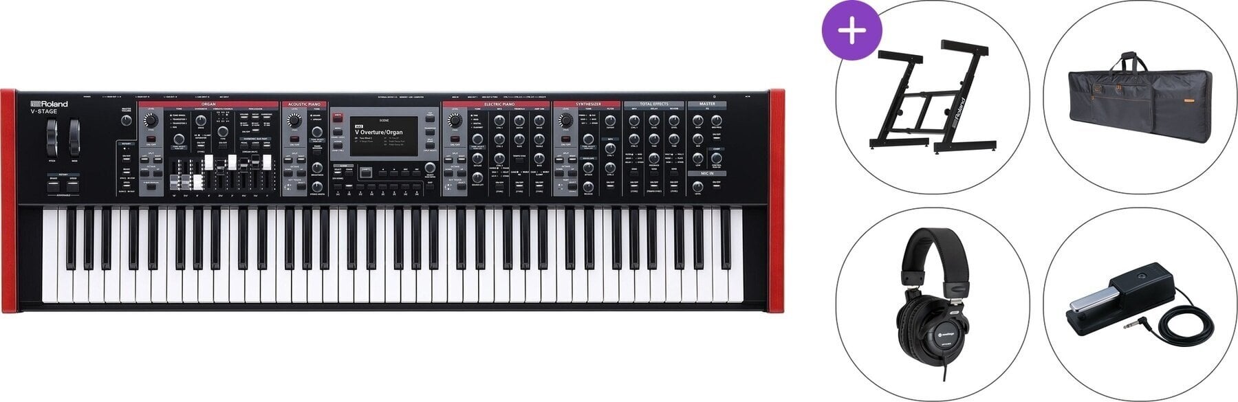 Digitální stage piano Roland V-STAGE 76 Premium SET Digitální stage piano