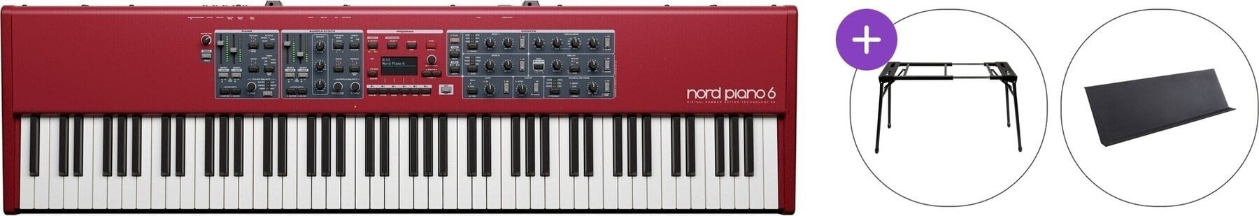 Digitální stage piano NORD Piano 6 88 Basic SET Digitální stage piano Red