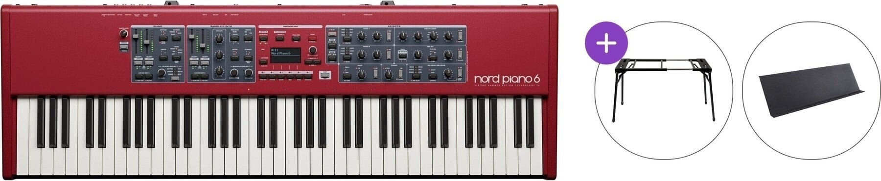 Digitální stage piano NORD Piano 6 73 Basic SET Digitální stage piano Red