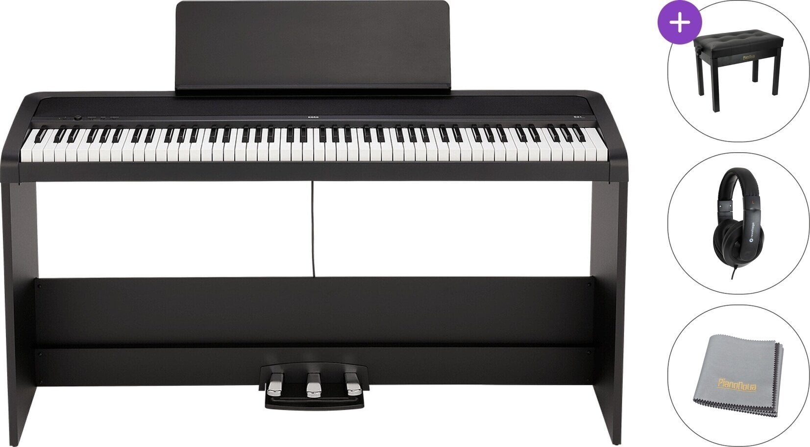 Digitalni stage piano Korg B2+SP Premium SET Digitalni stage piano Black