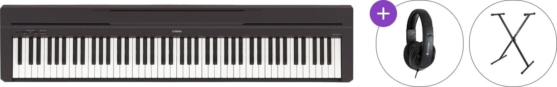 Piano de escenario digital Yamaha P-45 B Basic SET Piano de escenario digital Black