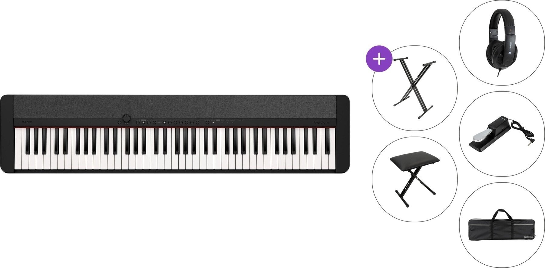 Digitalt scenepiano Casio CT S1-76 Premium SET Digitalt scenepiano Black