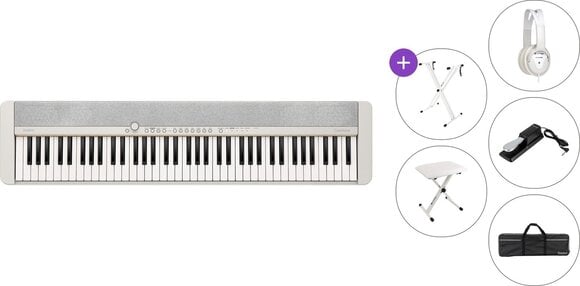 Piano de escenario digital Casio CT S1-76 Premium SET Piano de escenario digital White - 1