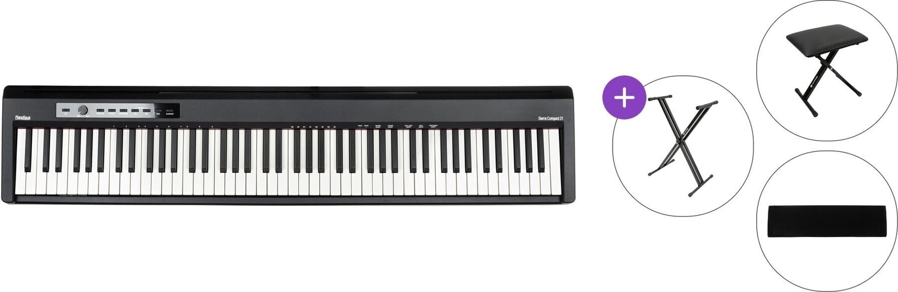 Digitaal stagepiano Pianonova Sierra Compact 31 Basic SET Digitaal stagepiano