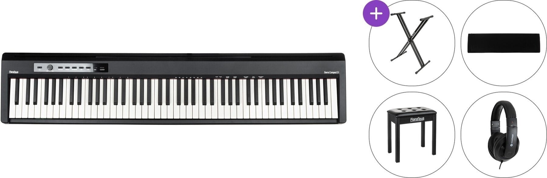 Digitaal stagepiano Pianonova Sierra Compact 31 Standard SET Digitaal stagepiano