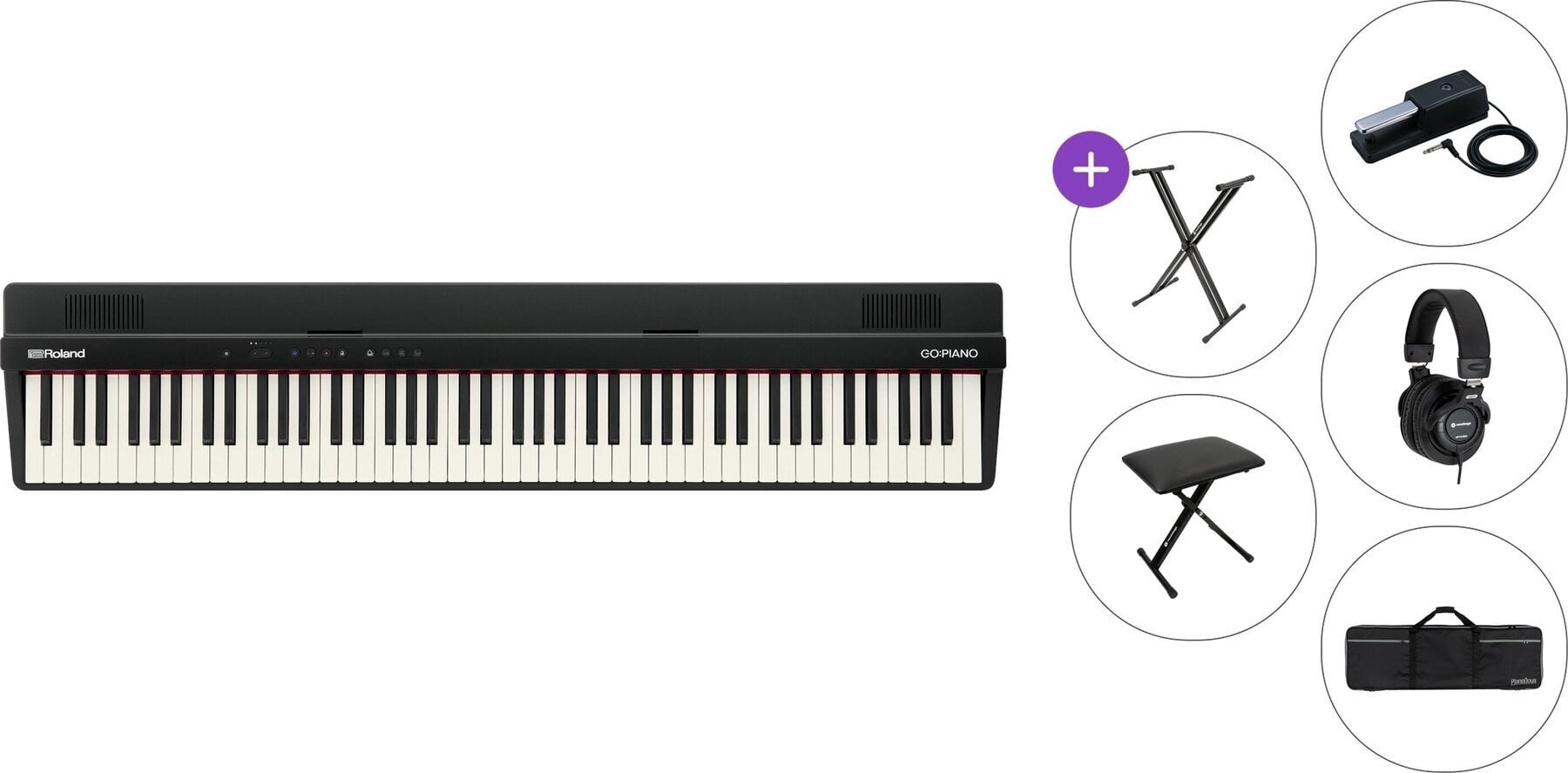 Digital Stage Piano Roland GO:PIANO88 PX Premium SET Digital Stage Piano Black