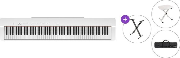 Digital Stage Piano Yamaha P-225WH Basic SET Digital Stage Piano White - 1