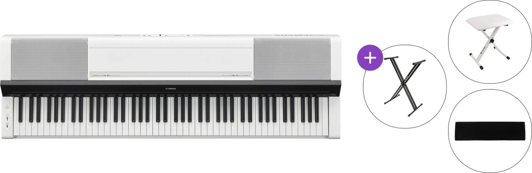 Digitaalne lavaklaver Yamaha P-S500 Basic SET Digitaalne lavaklaver White