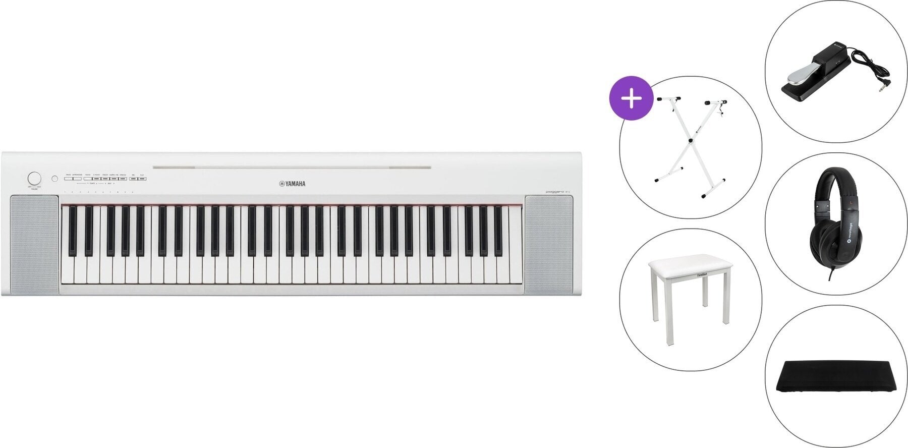 Piano de scène Yamaha NP-15WH Premium SET Piano de scène White