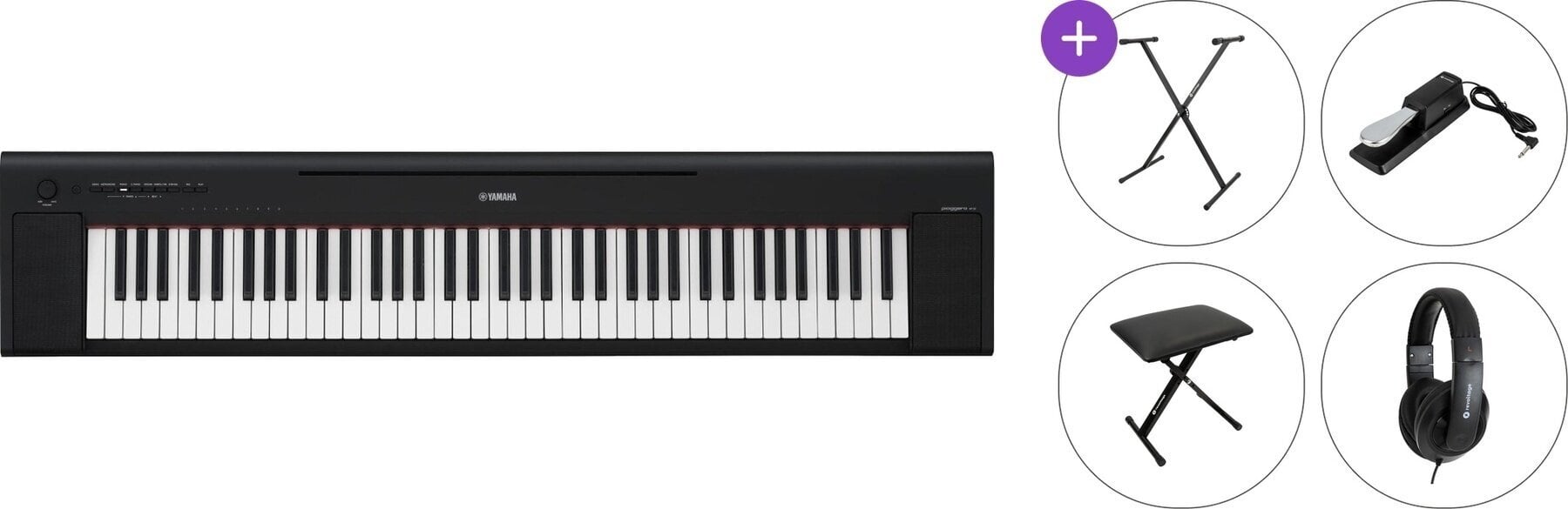 Digital Stage Piano Yamaha NP-35B Standard SET Digital Stage Piano Black