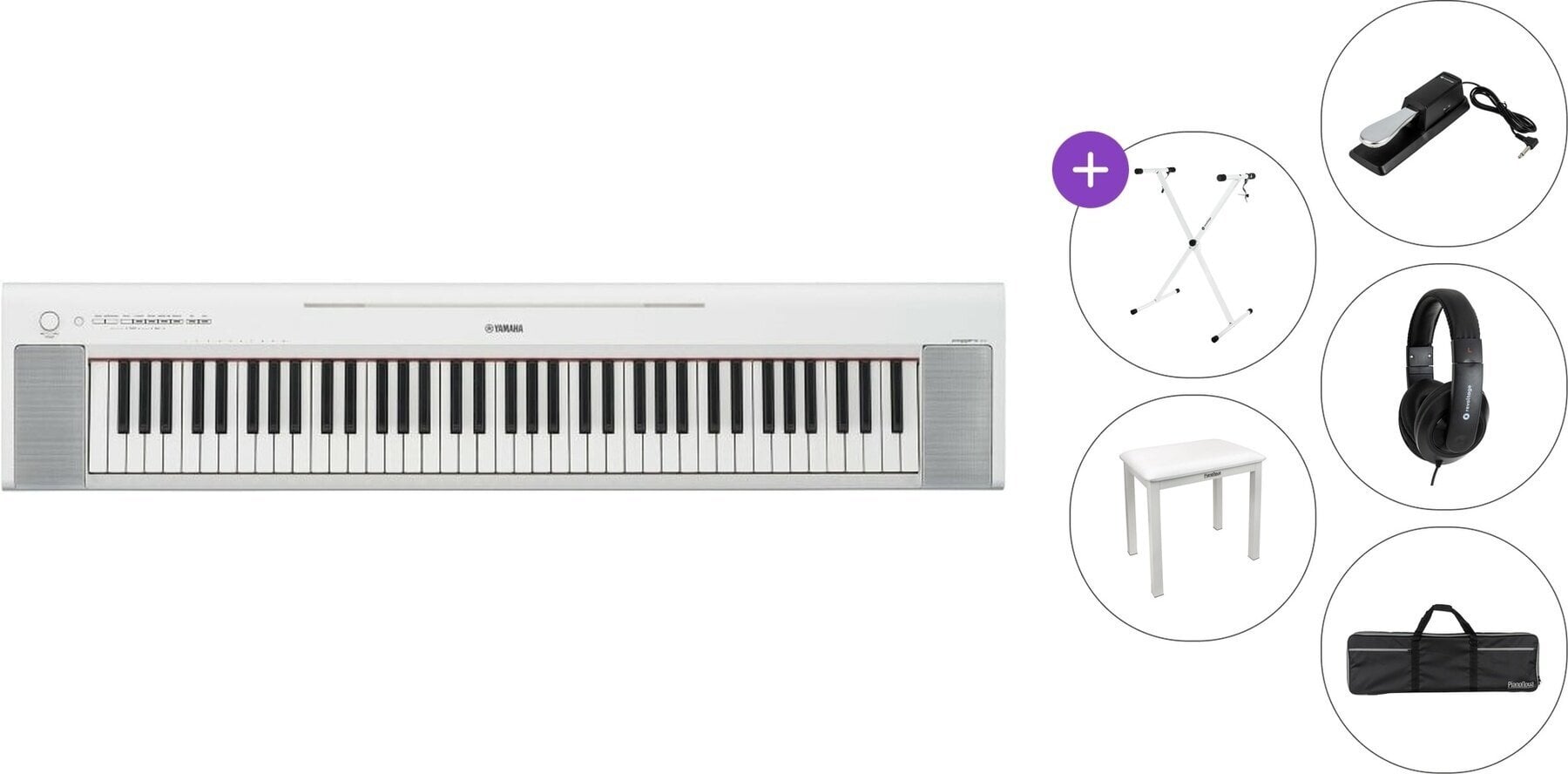 Digitalt scenepiano Yamaha NP-35WH Premium SET Digitalt scenepiano White