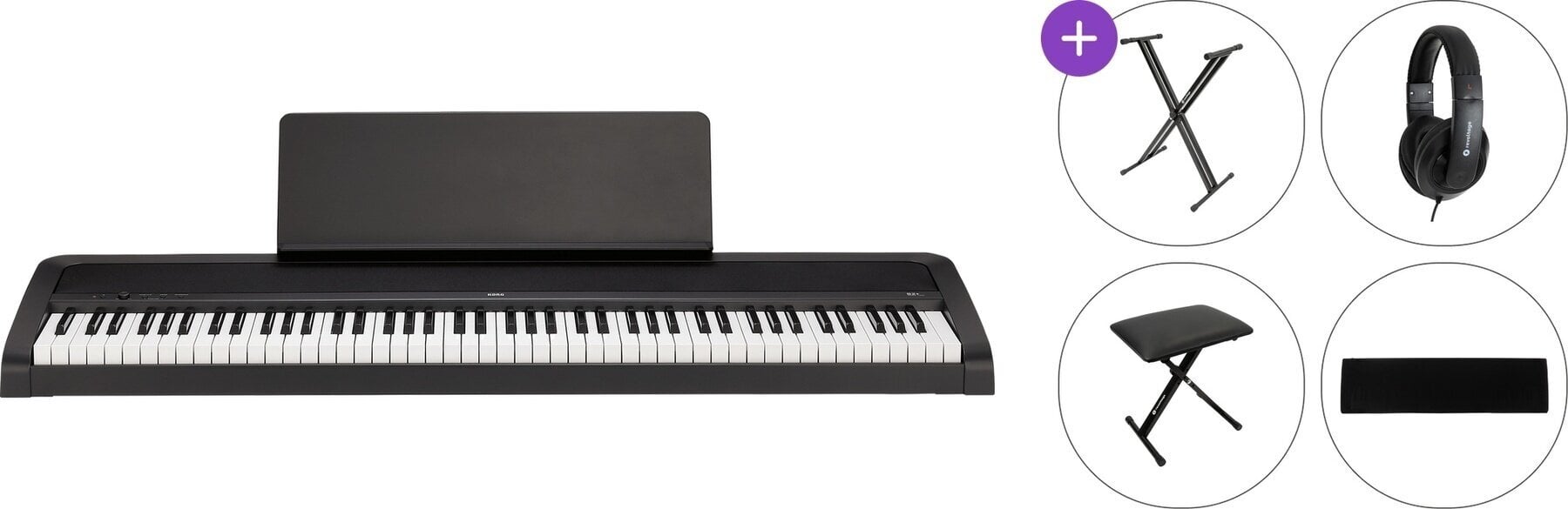 Digitální stage piano Korg B2+ Standard SET Digitální stage piano Black