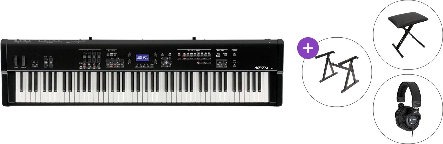 Digitaal stagepiano Kawai MP7 SE Standard SET Digitaal stagepiano Black