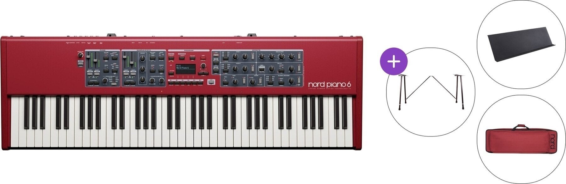 Digital Stage Piano NORD Piano 6 73 Premium SET Digital Stage Piano Red