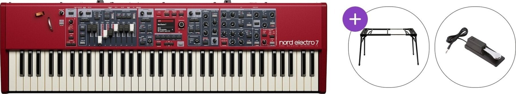 Дигитално Stage пиано NORD Electro 7 73 Basic SET Дигитално Stage пиано Red