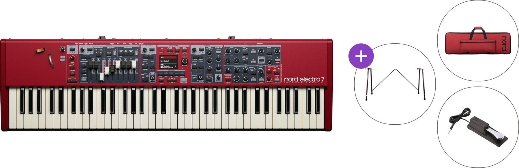 Дигитално Stage пиано NORD Electro 7 73 Premium SET Дигитално Stage пиано Red