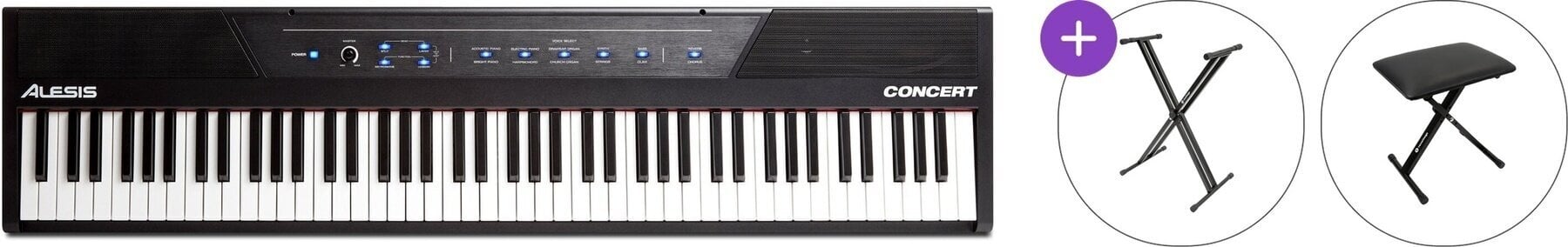 Digitalt scenepiano Alesis Concert Basic SET Digitalt scenepiano