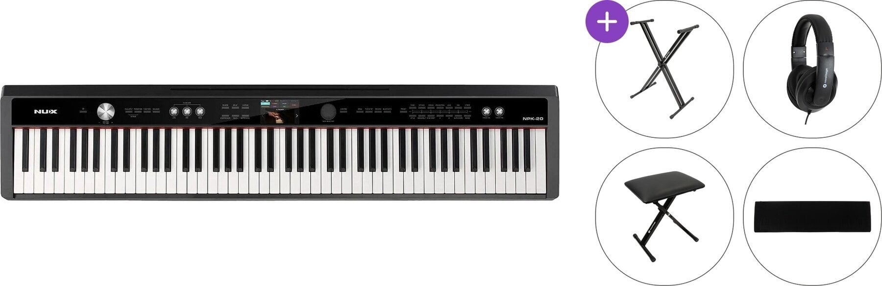 Digitaalne lavaklaver Nux NPK-20 Standard SET Digitaalne lavaklaver Black