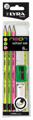 Graphite Pencil Lyra Neon Set of Graphite Pencils HB 6 pcs