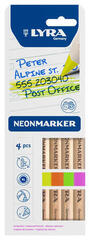 Evidenziatore Lyra Neonmarker Unlacquered Evidenziatore Neon 4 pezzi