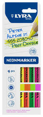 Evidenziatore Lyra Neonmarker Lacquered Evidenziatore Neon 4 pezzi