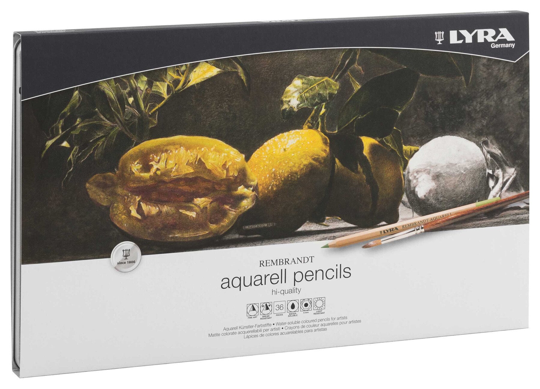 Crayon aquarelle Lyra Rembrandt Aquarell Coffret crayons aquarelle Mélange 36 pièces