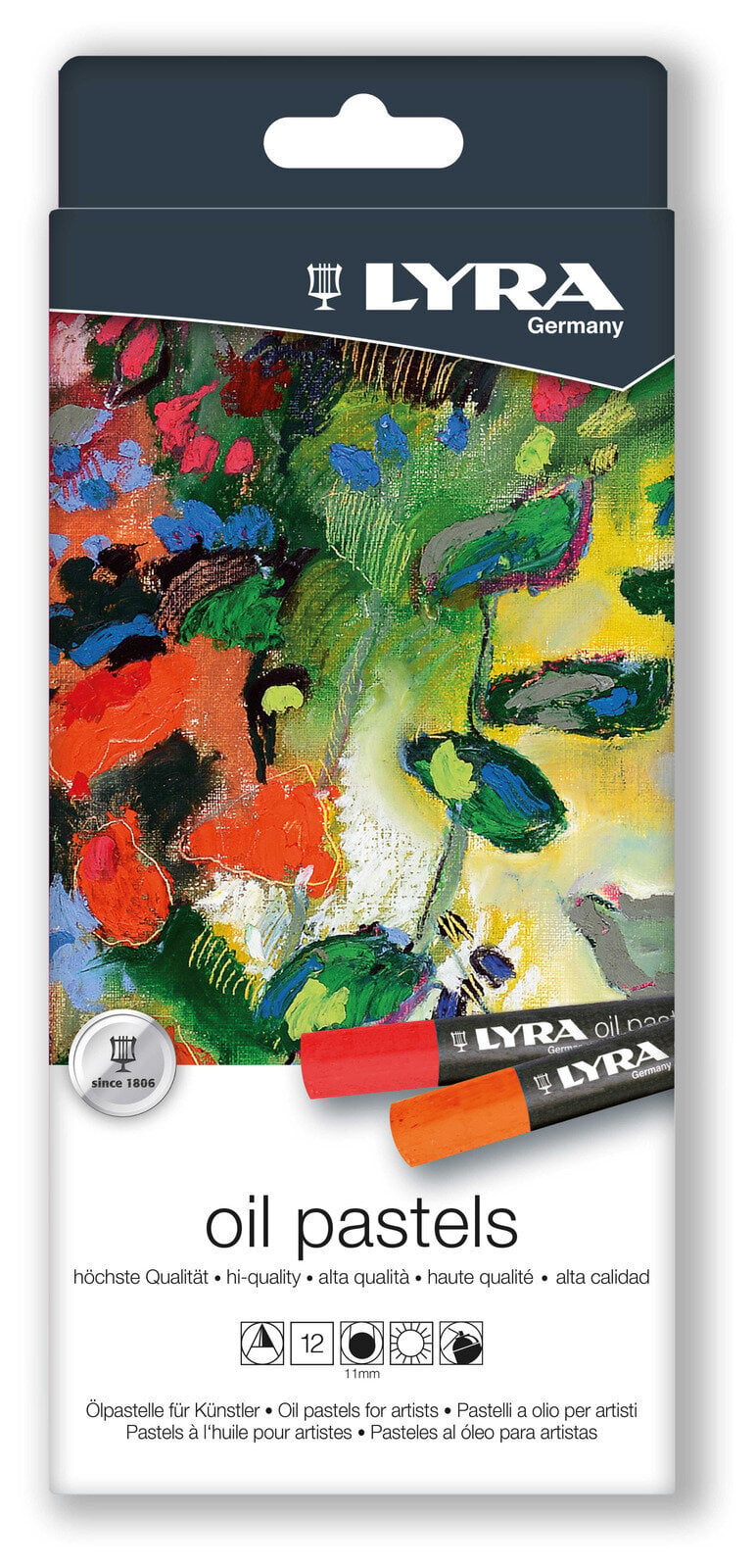 Pastel à l'huile Lyra Fine Art Coffret de pastels à l'huile Mélange 12 pcs