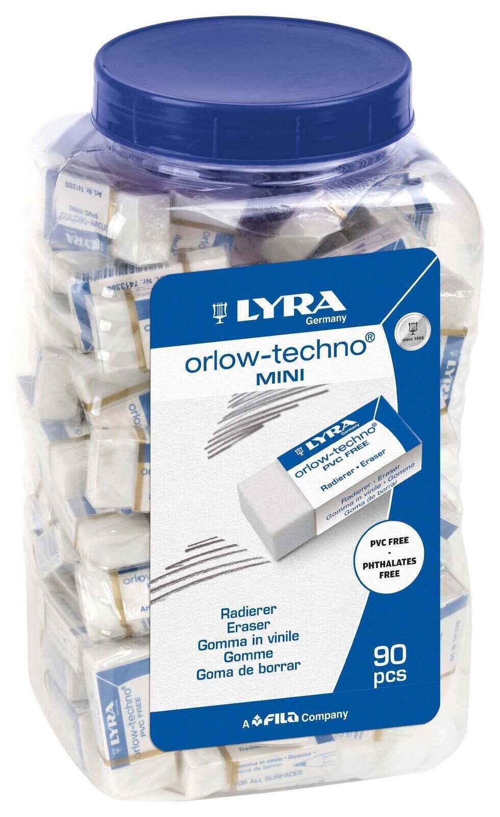 Eraser Lyra Orlow-Techno Mini Eraser 90 pcs