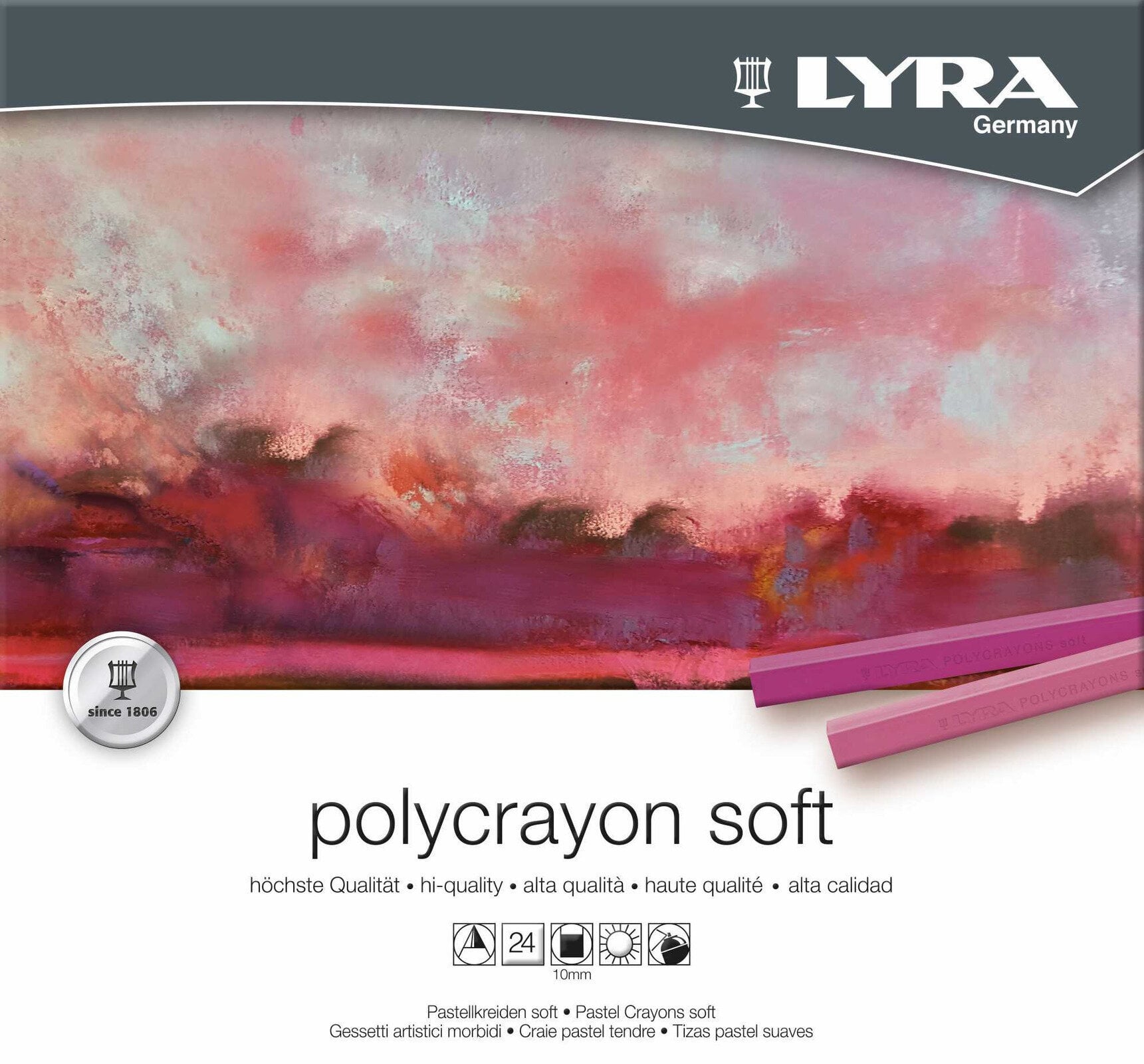 Száraz pasztell Lyra Polycrayons Szárazpasztell készlet Mix 24 db