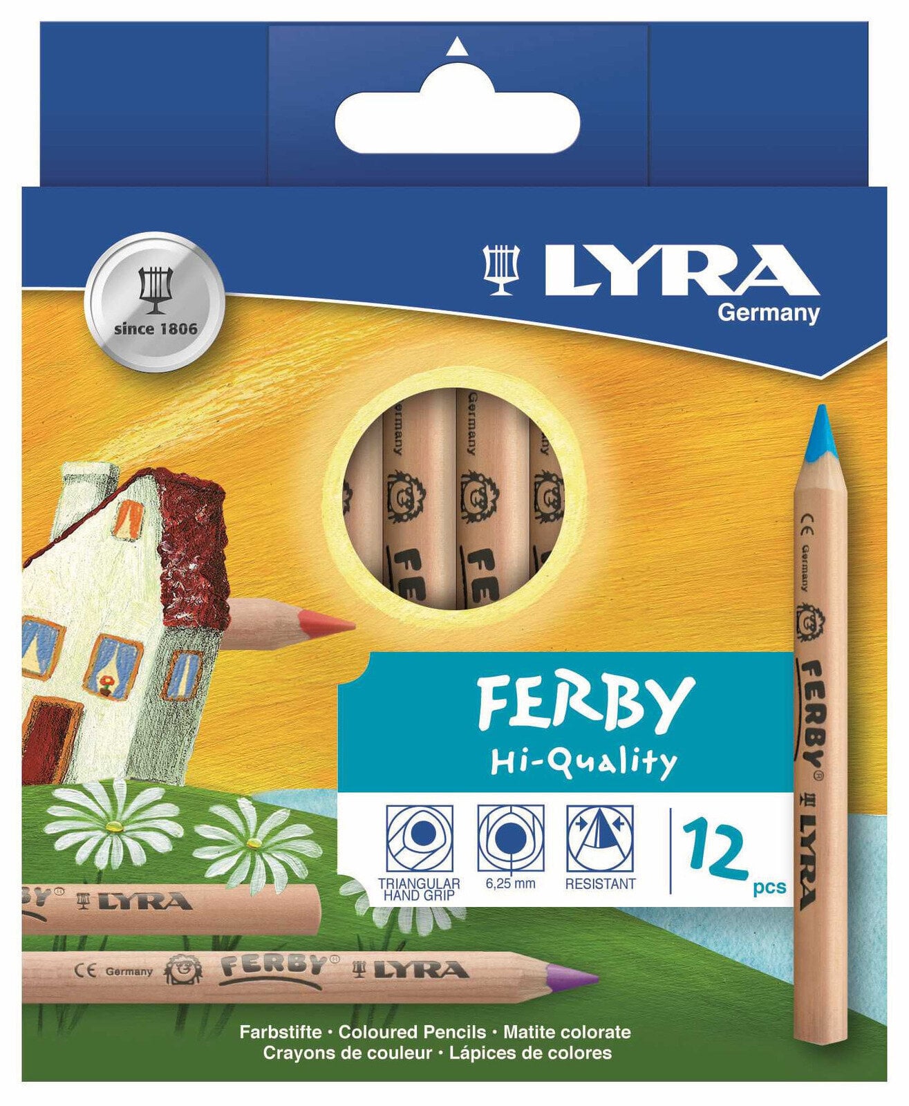 Кольоровий олівець Lyra Ferby Hi-Quality Набір кольорових олівців Colors 12 шт.