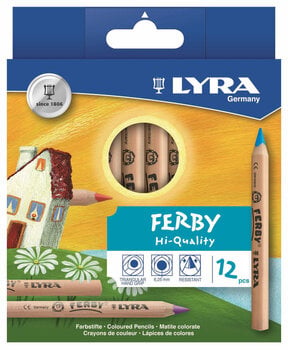 Кольоровий олівець Lyra Ferby Hi-Quality Набір кольорових олівців Colors 12 шт. - 1